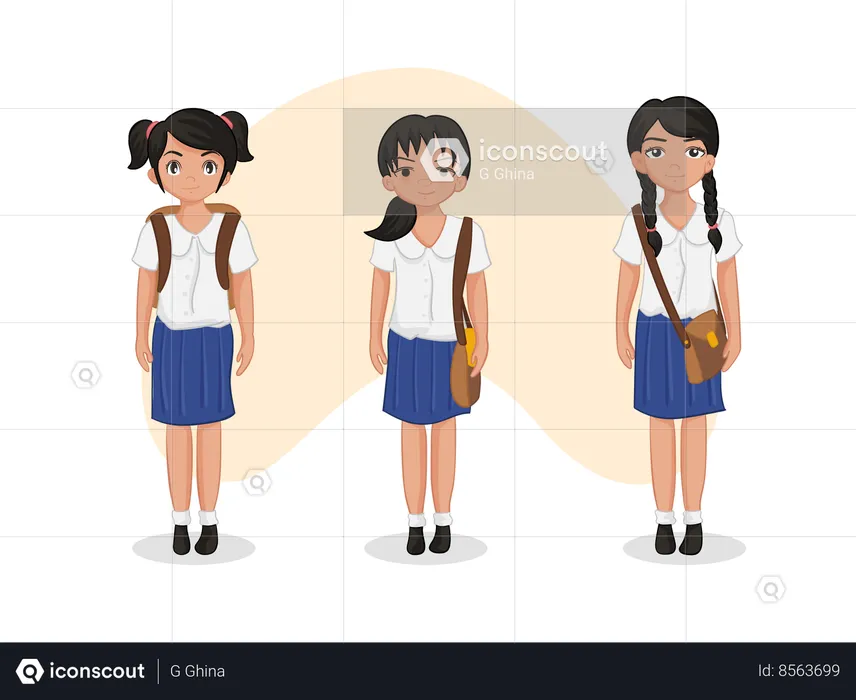 Schoolgirl  Illustration