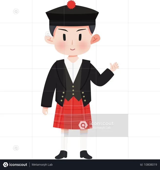 Schottland Kilt  Illustration