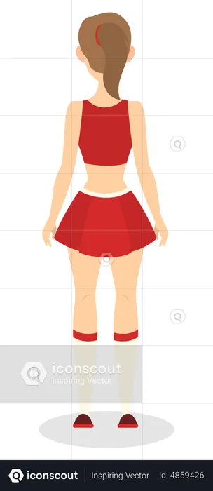 Schul-Cheerleader  Illustration