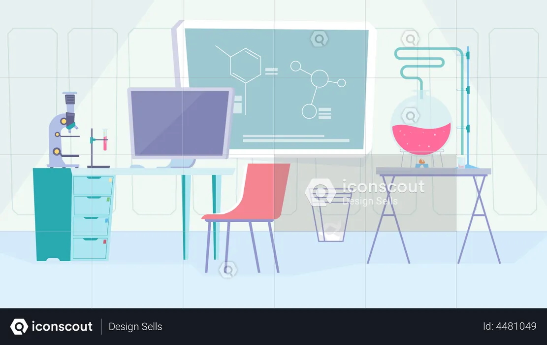 Science Laboratory  Illustration