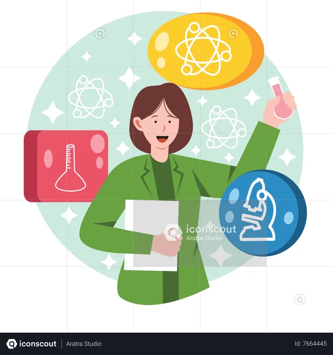 Science researcher  Illustration