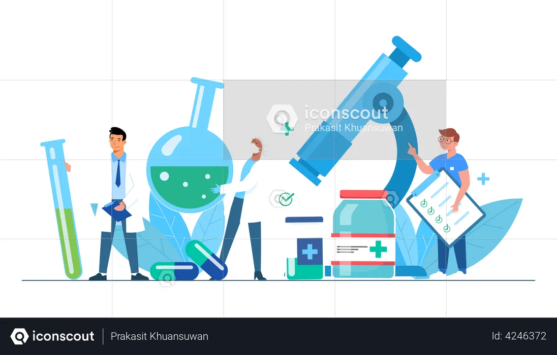 Scientific research laboratory agency  Illustration