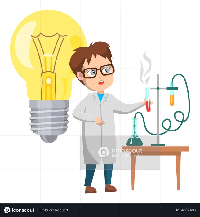 Scientist conducting research  Illustration
