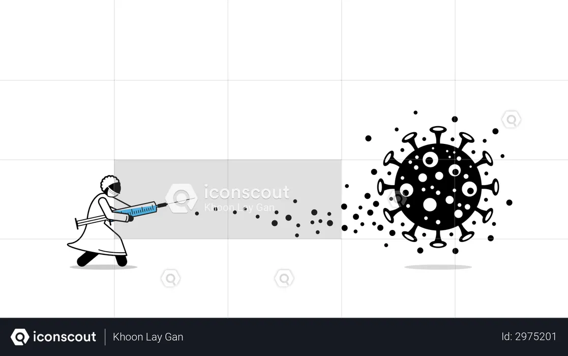 Scientist create vaccine for coronavirus Covid-19  Illustration