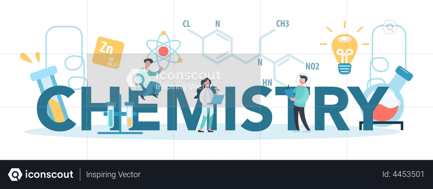 Scientist doing chemistry experiments  Illustration