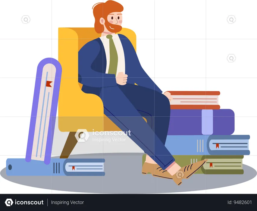 Scientist doing research work  Illustration