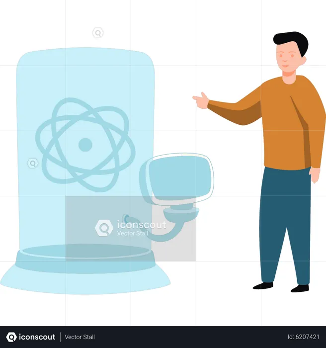 Scientist standing in laboratory  Illustration