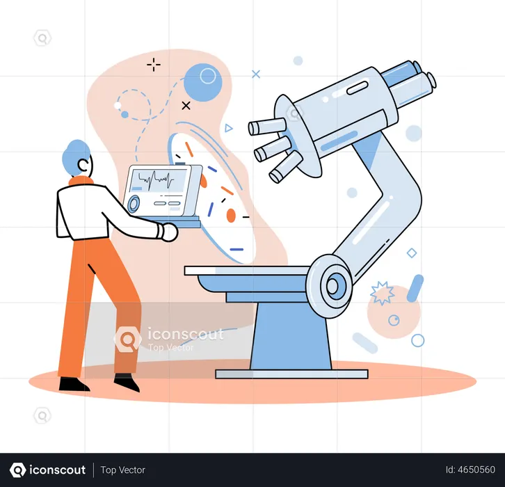 Scientists research in lab  Illustration