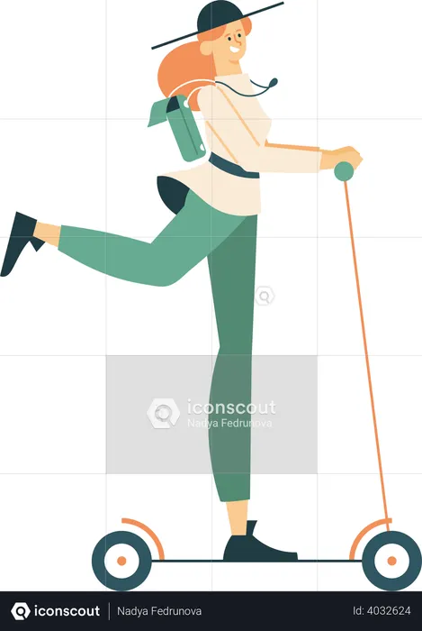 Scooter girl  Illustration