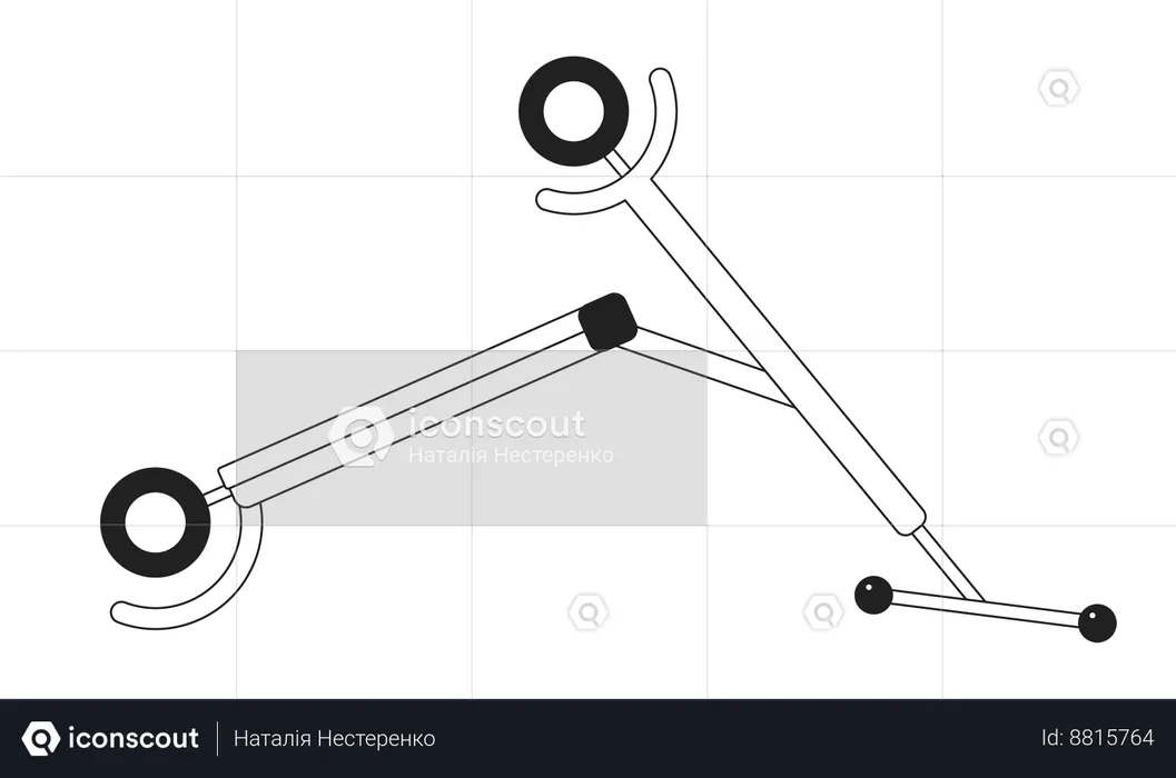 Scooter quebrada  Ilustração