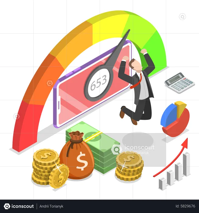 Cote de crédit personnelle  Illustration