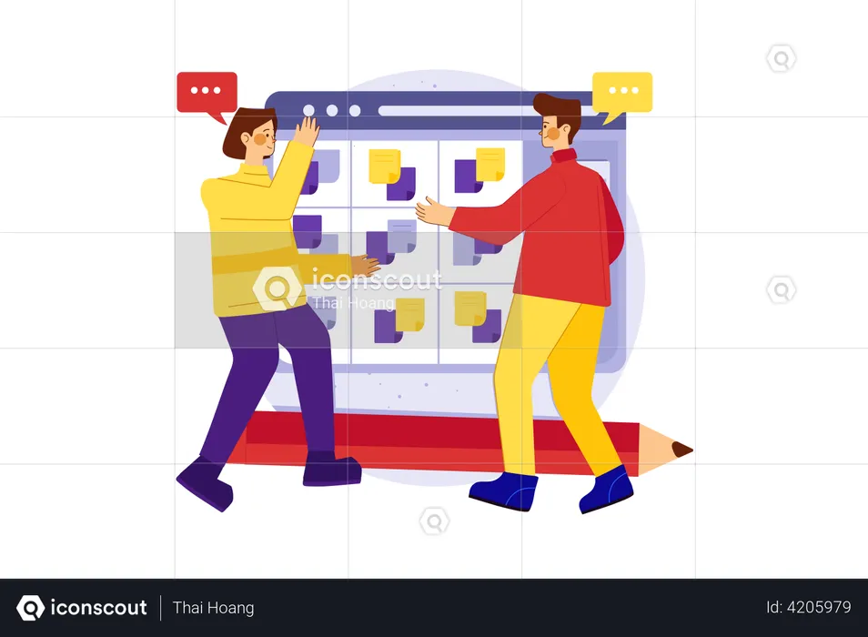 Scrum meeting  Illustration