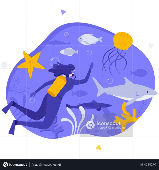 Scuba Diving  Illustration