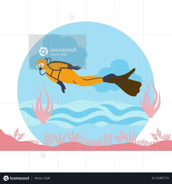 Scuba Diving  Illustration