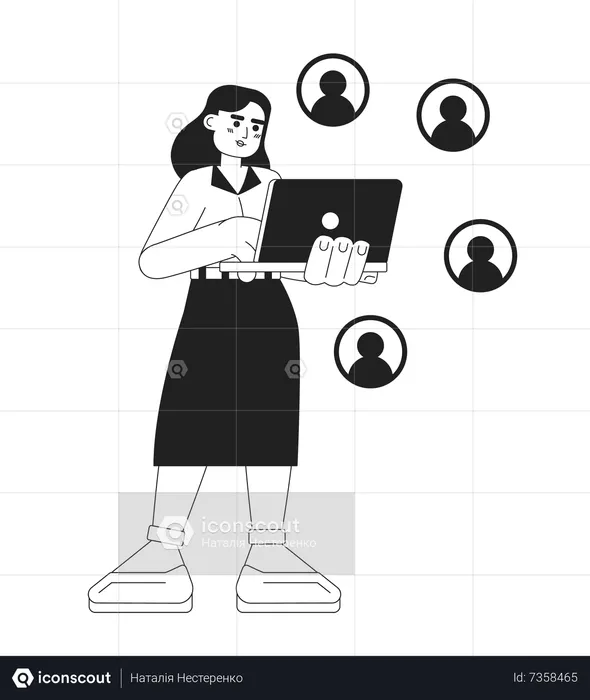 Connectez-vous avec des clients e-business  Illustration