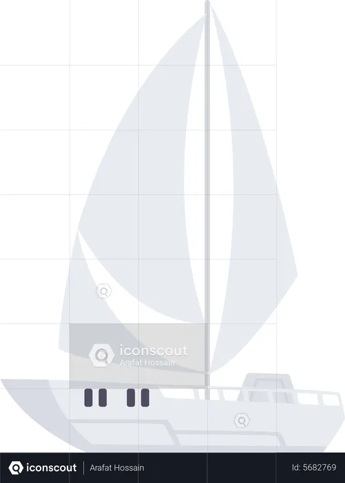 Sea Yacht  Illustration