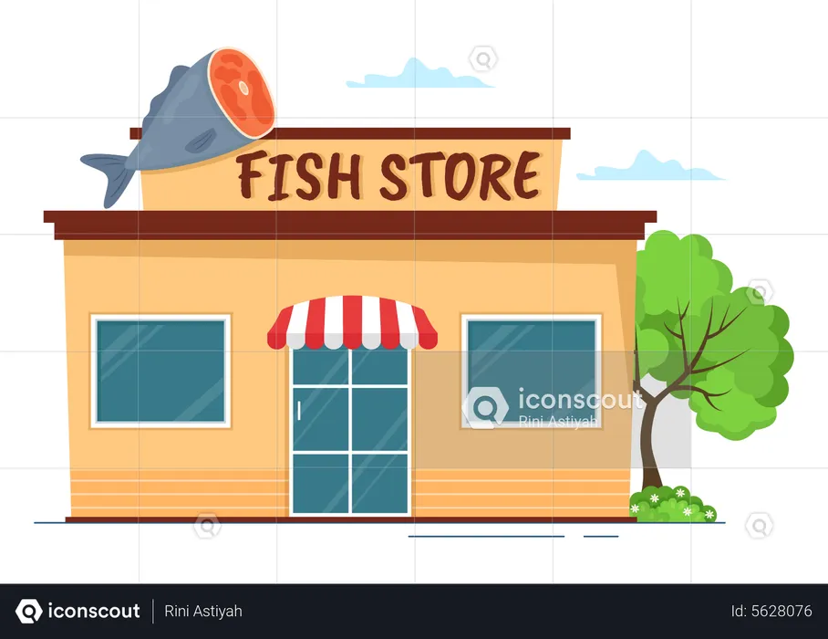 Seafood Shop  Illustration