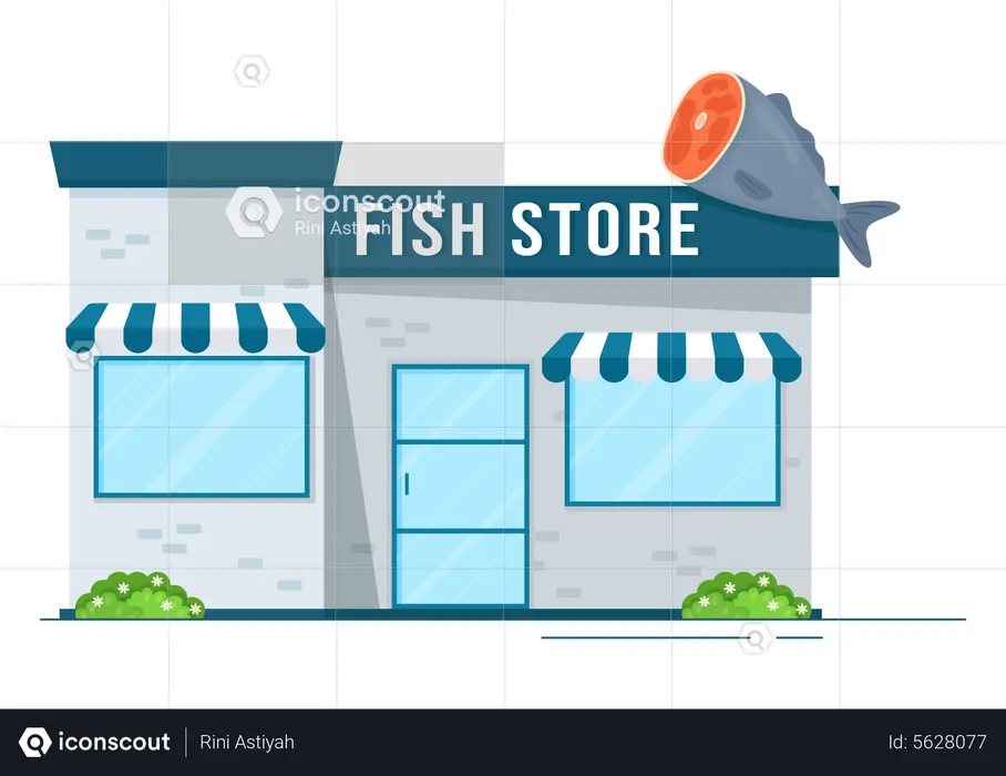 Seafood Store  Illustration