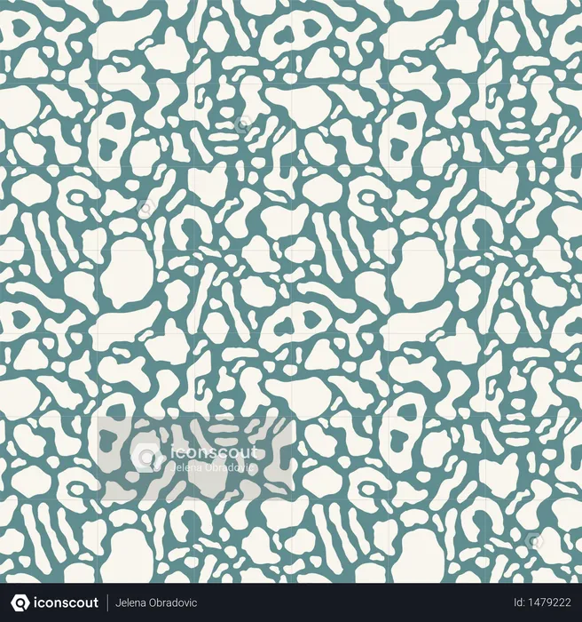 Seamless pattern with organic rounded and stripe shapes  Illustration