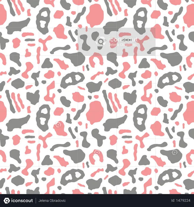Seamless pattern with organic rounded and stripe shapes  Illustration