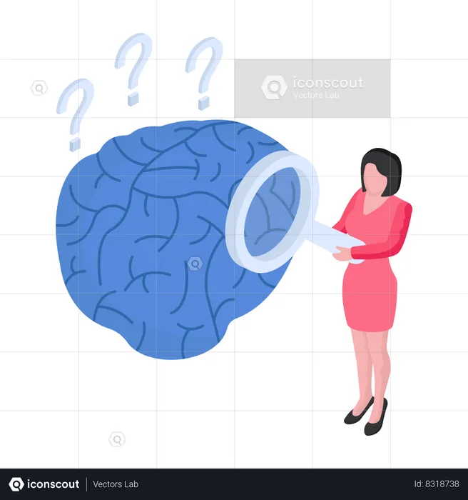 Search Brain  Illustration