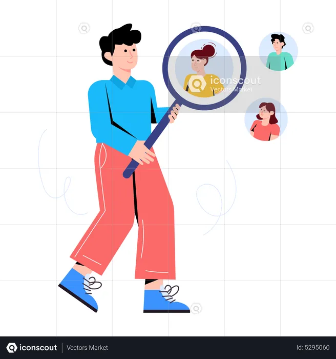Search Employee  Illustration