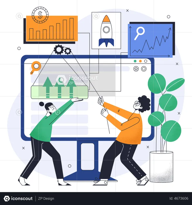 Search engine marketing  Illustration