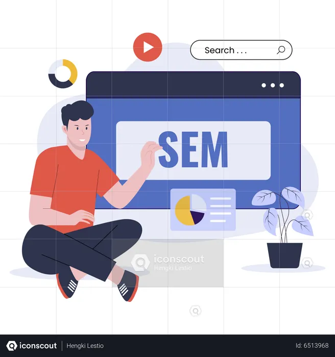 Search Engine Marketing Strategy  Illustration
