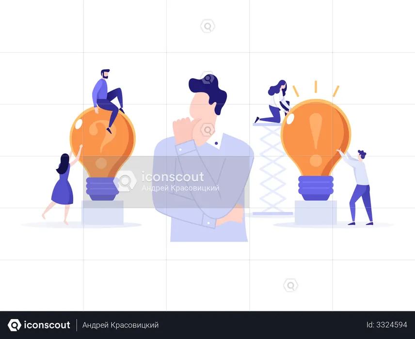 Search for creative solution  Illustration