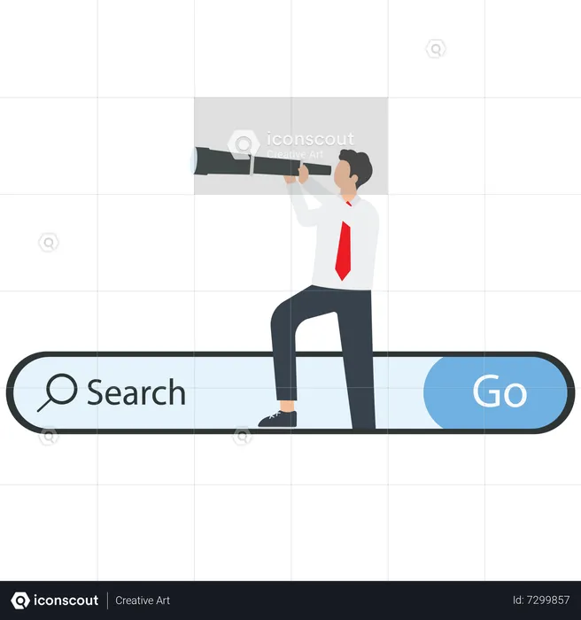 Search for the necessary information  Illustration