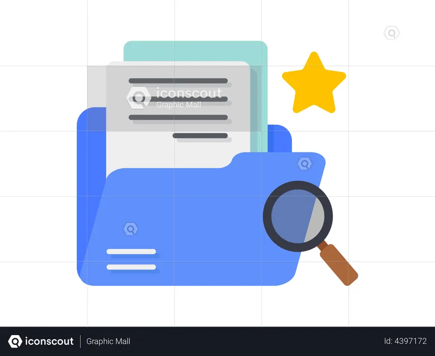 Search In A Folder  Illustration