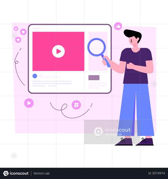 Search Video  Illustration