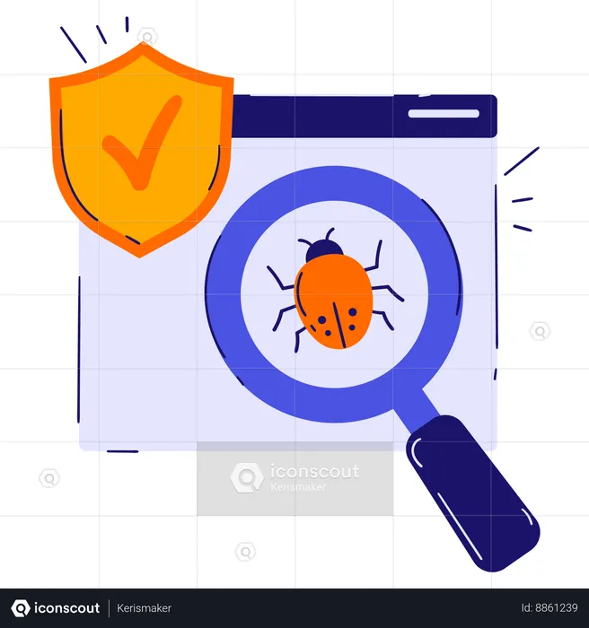 Search virus  Illustration