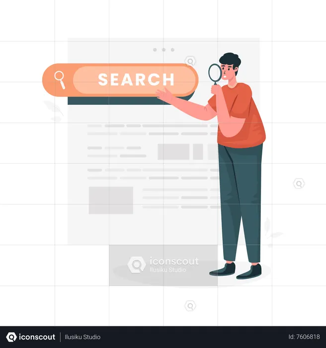 Search with keyword optimization  Illustration