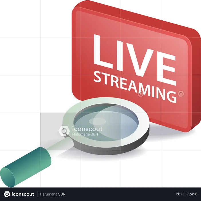 Searching for from live streaming  Illustration