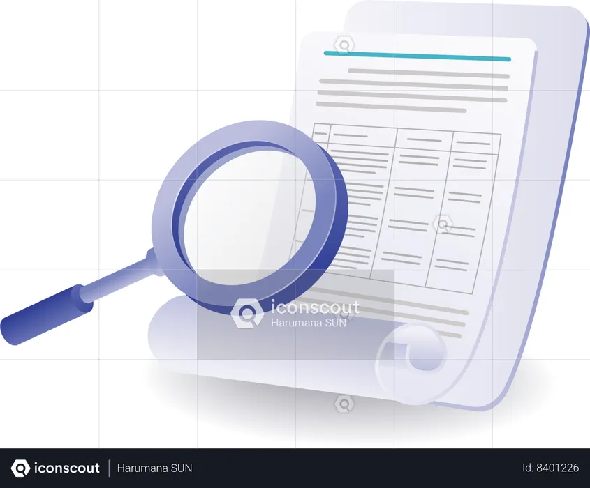 Searching information from analysis report  Illustration