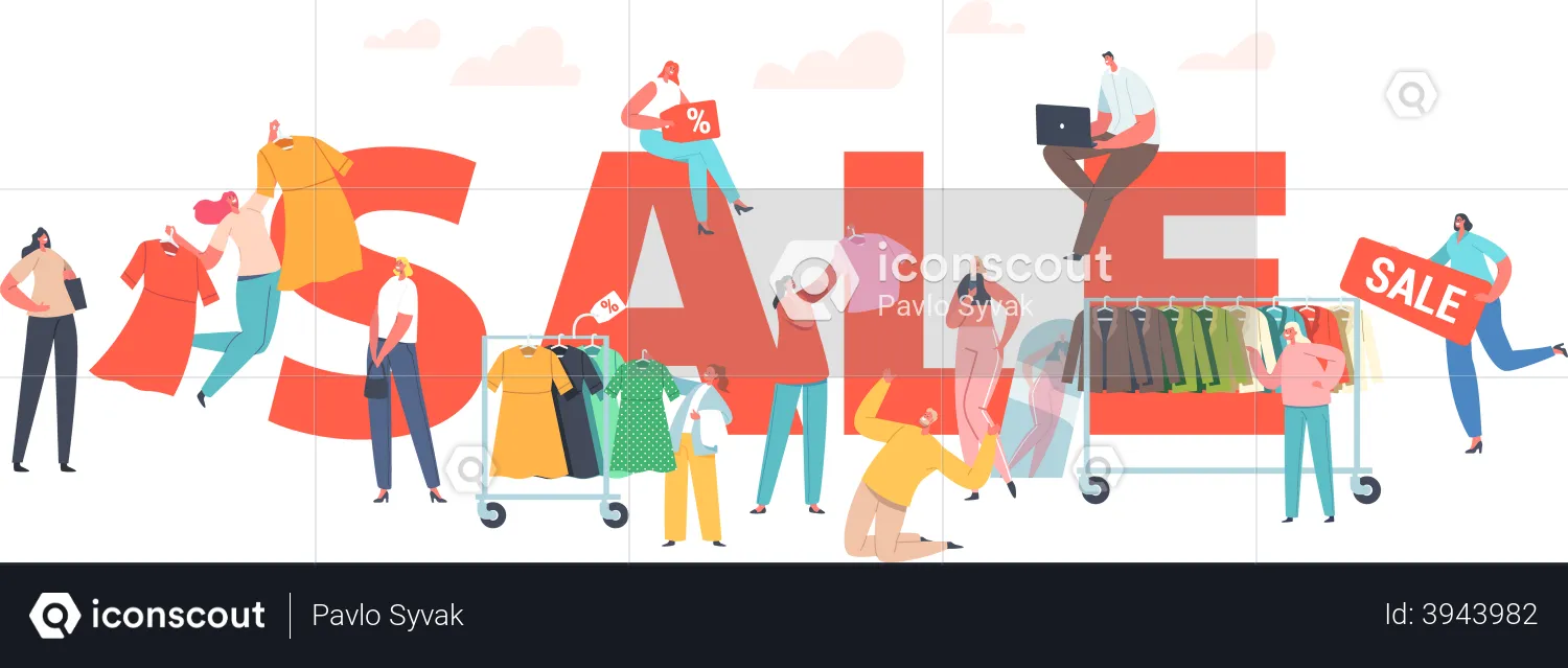 Seasonal shopping sale  Illustration