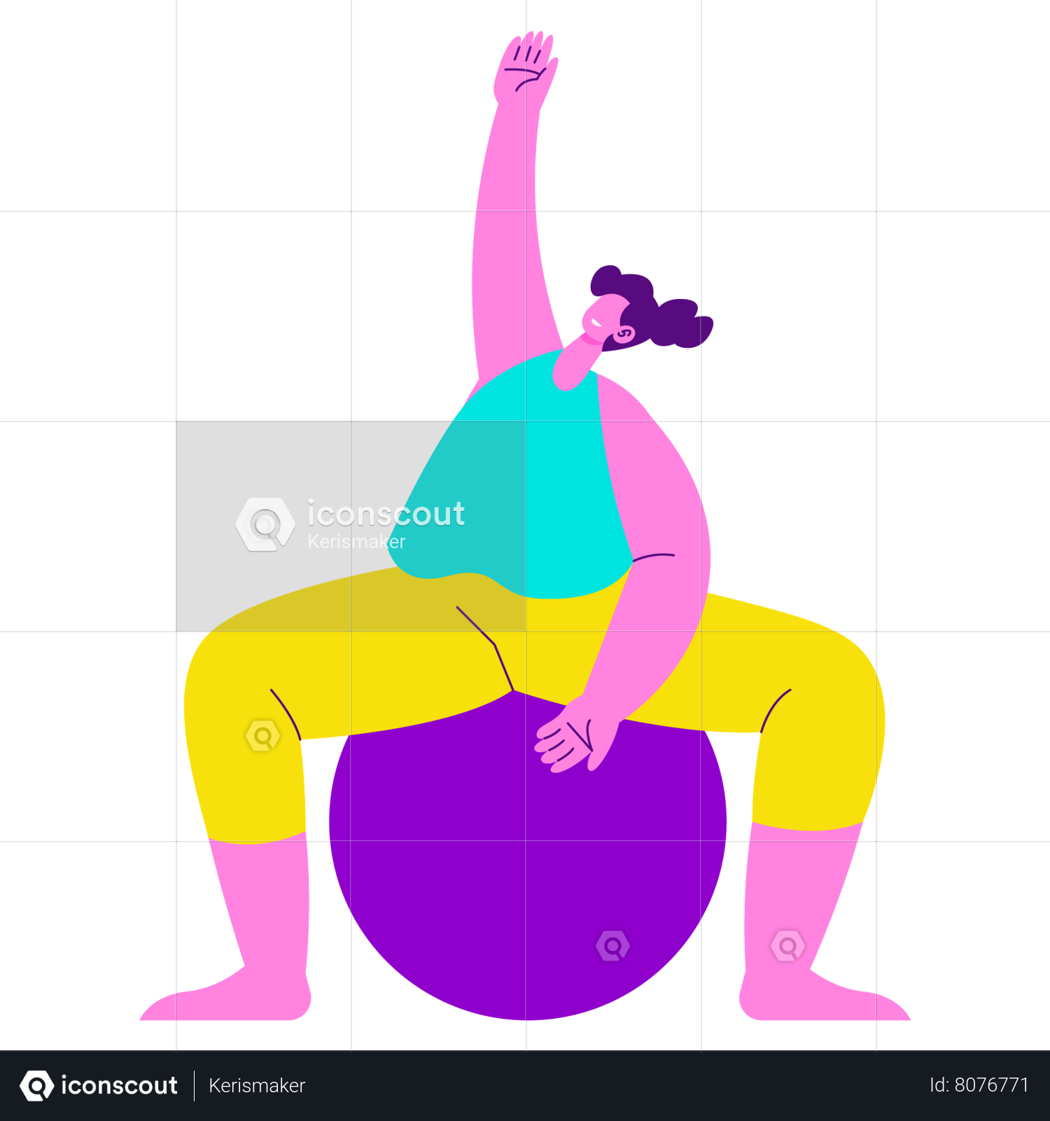 Premium Vector | Seated goddess yoga pose