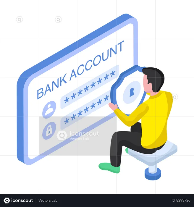 Secure Bank Acount  Illustration