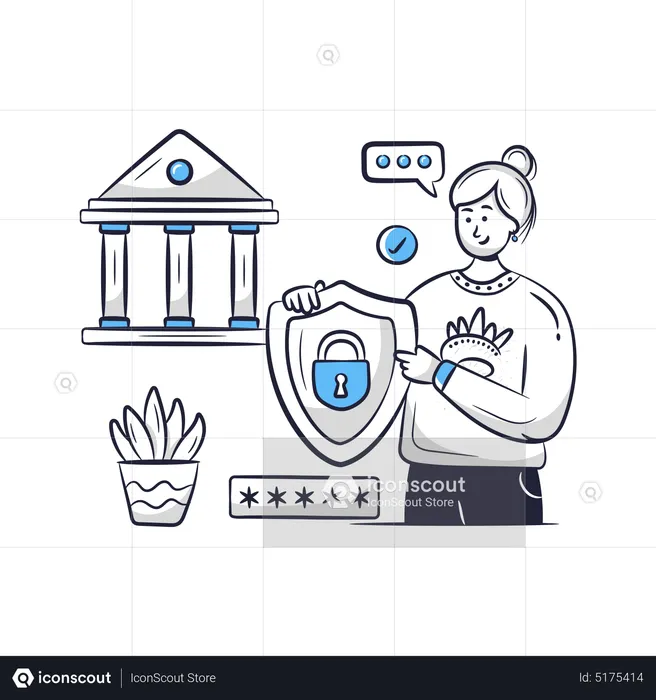 Secure Banking  Illustration