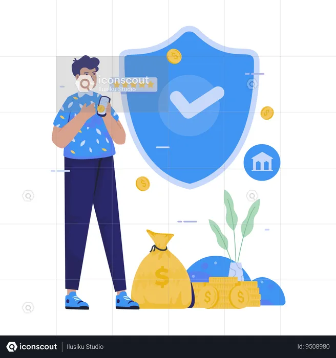 Secure banking experience  Illustration