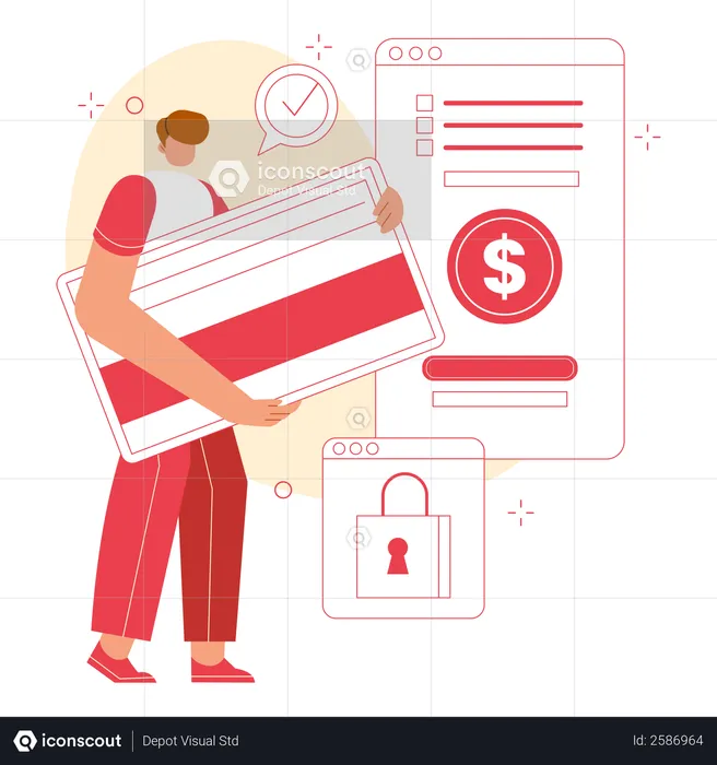 Secure Card payment  Illustration