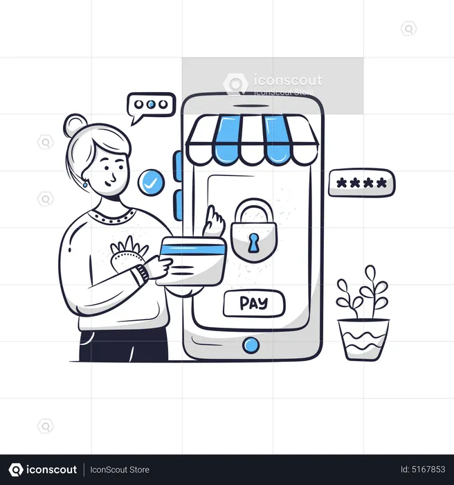 Secure Card Payment  Illustration