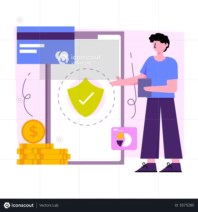 Secure Card Payment  Illustration