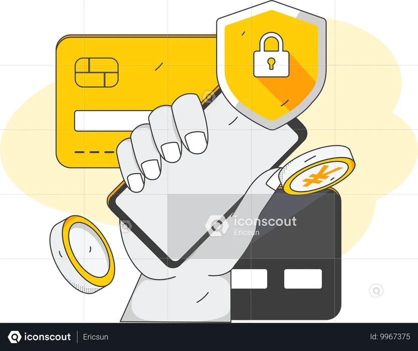 Secure credit card  Illustration