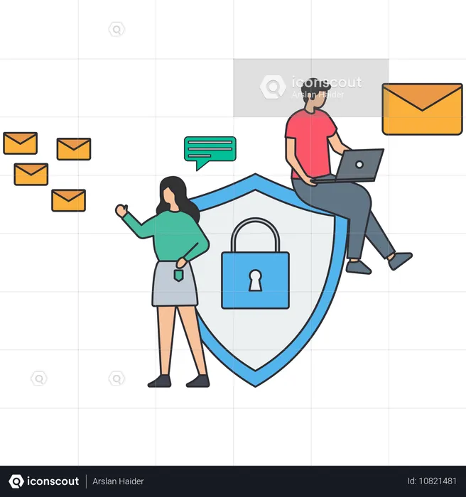 Secure Email  Illustration