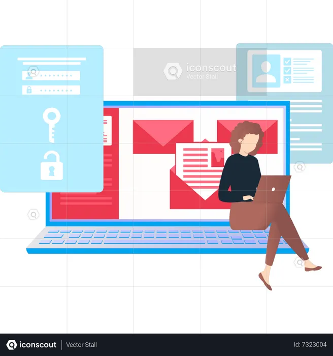 Secure Email  Illustration