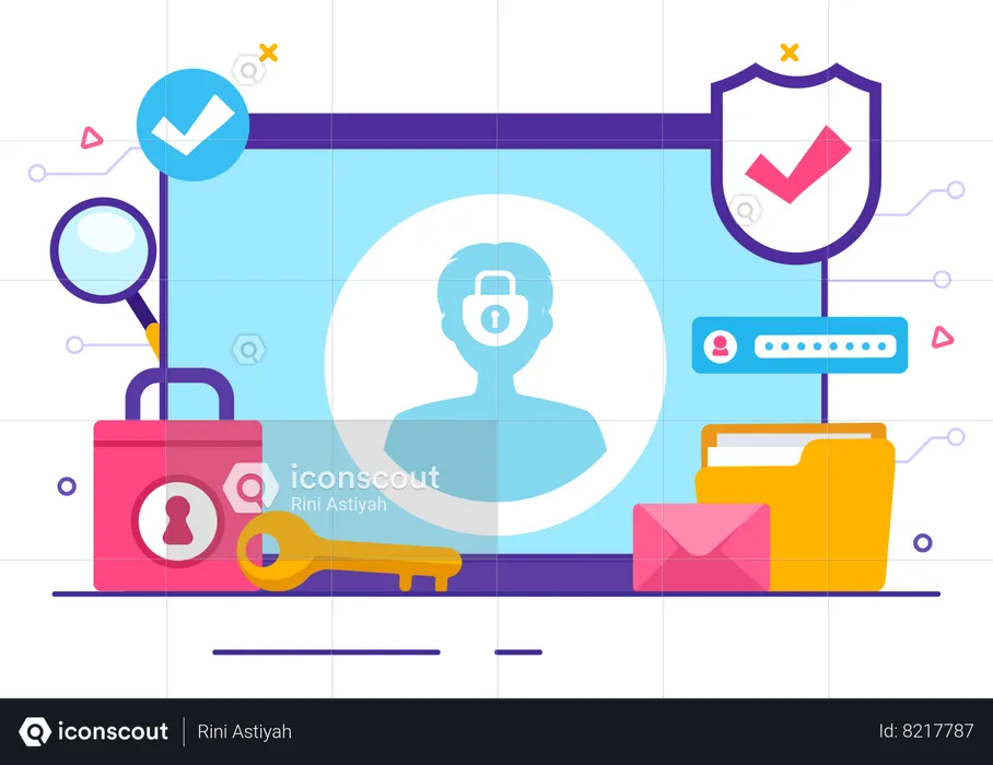 Secure File Storage  Illustration