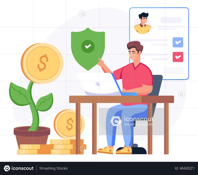 Secure Investment  Illustration