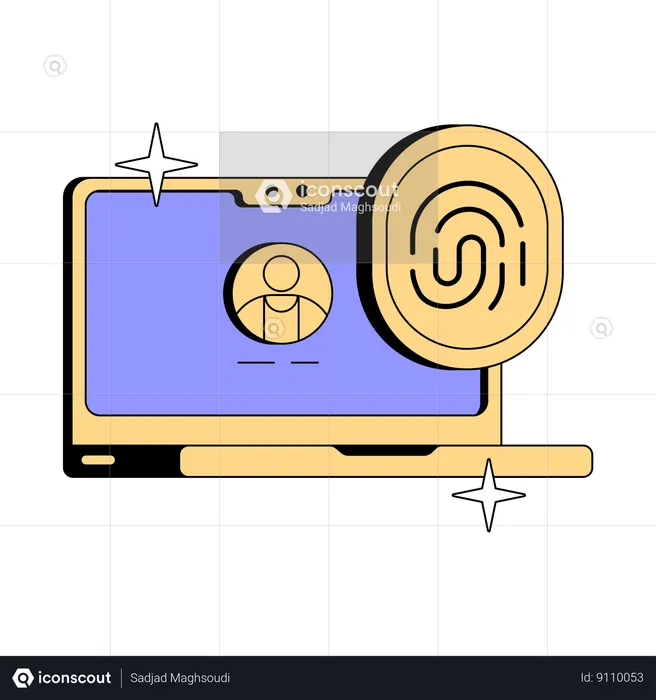 Secure LapTop  Illustration